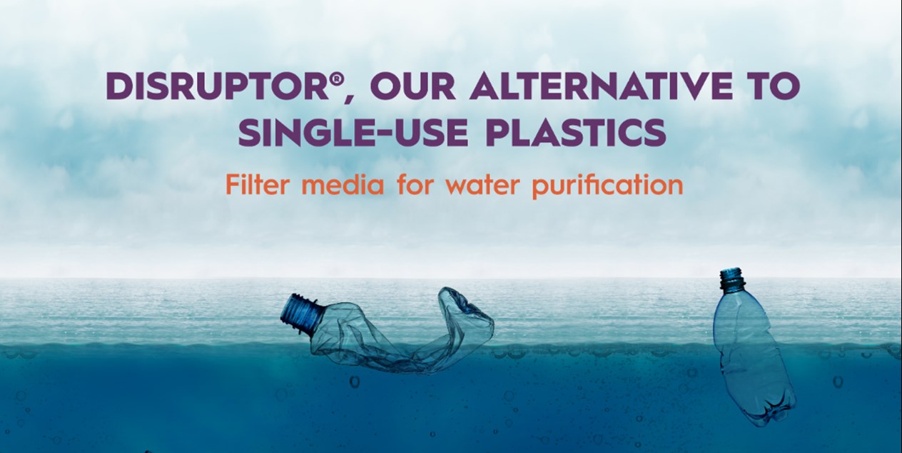 Discover Disruptor®, our sustainable solution for the water purification market at Aquatech Amsterdam, November 5th – 8th 2019