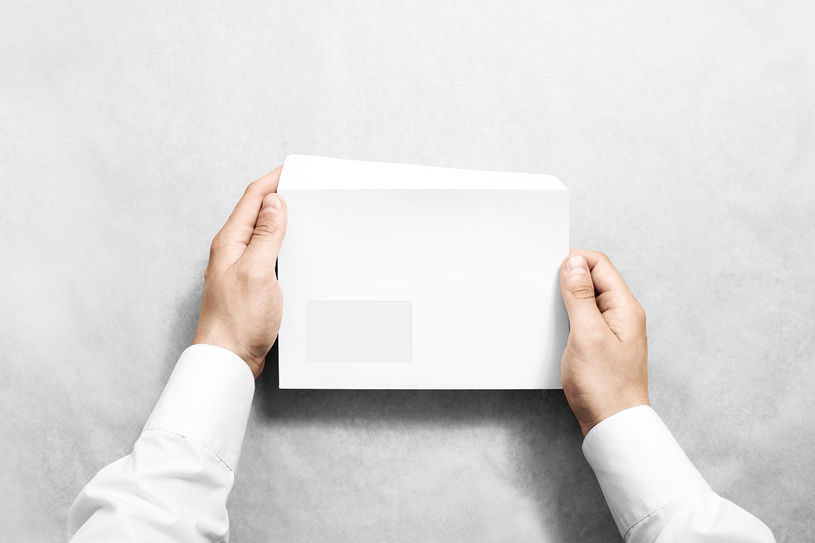 Transparent window paper for envelopes