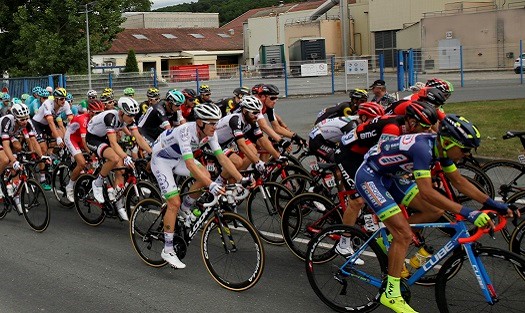 Tour de France 2017 passing Rottersac paper mill